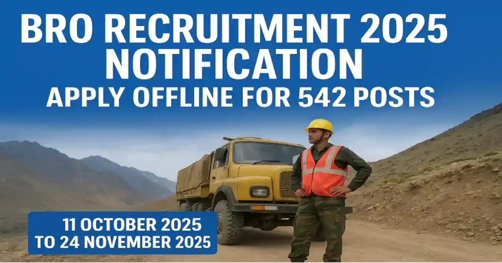 BRO Recruitment 2025 Notification