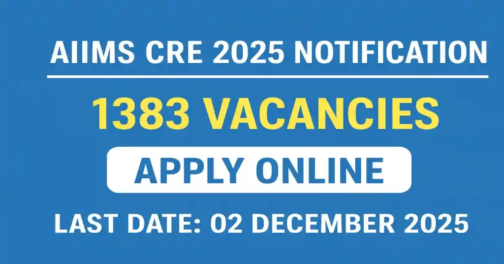 AIIMS CRE 2025 Notification