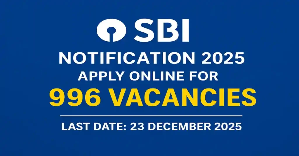 SBI SO Notification 2025 
