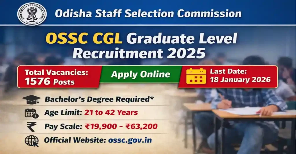 OSSC CGL Graduate Level Recruitment 
