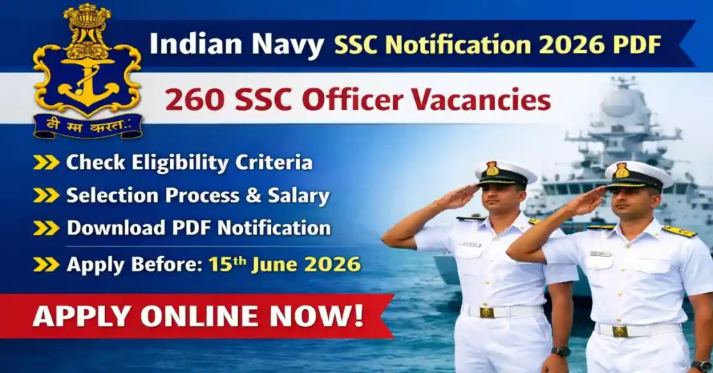 Indian Navy SSC Notification 2026 pdf